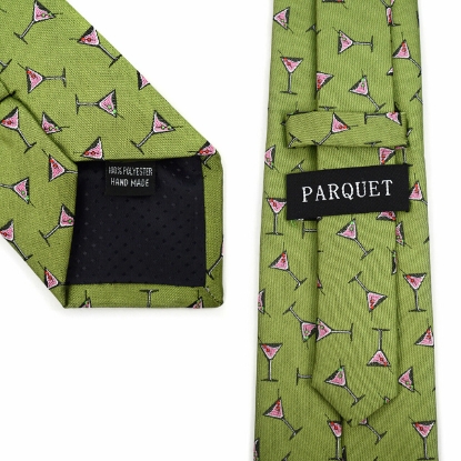 Martini Glass Pattern Novelty Tie