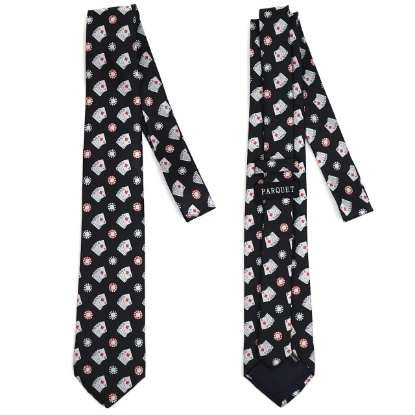 Poker Chips & Cards Novelty Tie