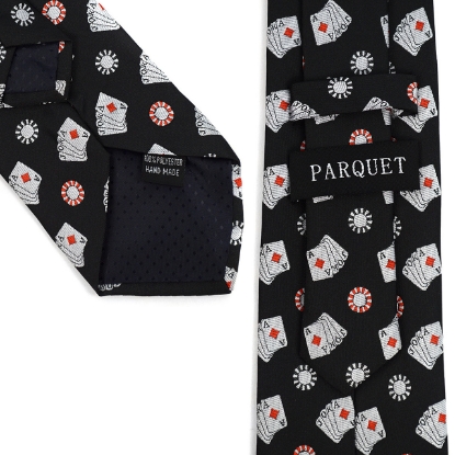 Poker Chips & Cards Novelty Tie