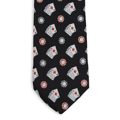 Poker Chips & Cards Novelty Tie