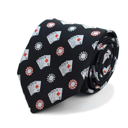Poker Chips & Cards Novelty Tie