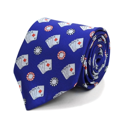 Poker Chips & Cards Novelty Tie