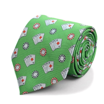Poker Chips & Cards Novelty Tie