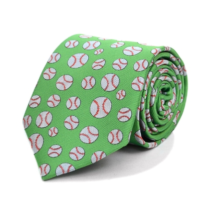 Baseball Pattern Novelty Tie