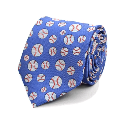 Baseball Pattern Novelty Tie