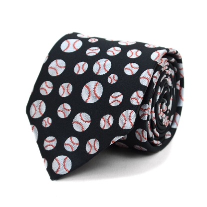 Baseball Pattern Novelty Tie