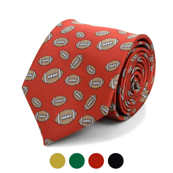 Football Pattern Novelty Tie
