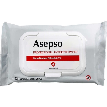 Picture of Asepso Professional Antiseptic Wipes, Multi-Purpose, 192 Wipes