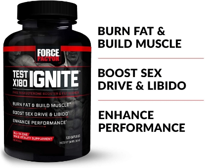 Picture of Force Factor Test X180 Ignite Testosterone Booster 120 ct.