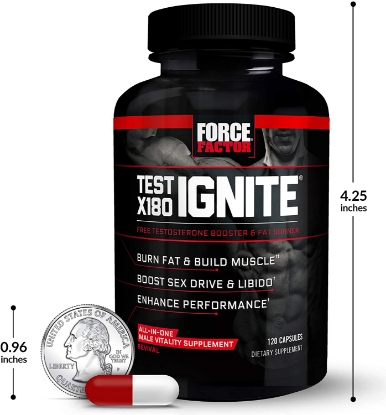 Picture of Force Factor Test X180 Ignite Testosterone Booster 120 ct.