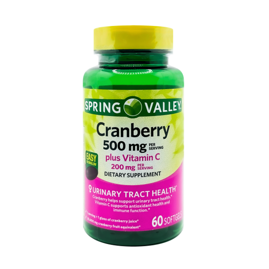 Picture of Spring Valley Cranberry Dietary Supplement Softgels, 500mg, 60 Count