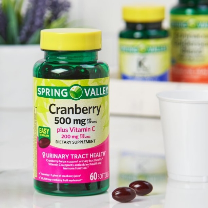 Picture of Spring Valley Cranberry Dietary Supplement Softgels, 500mg, 60 Count