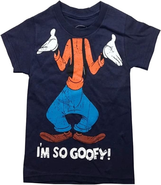 Picture of Disney I'm So Goofy Headless Navy Vintage Look Boys T-Shirt XL