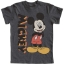 Picture of Disney Youth Boys T Shirt Standing Mickey, Black Heather Dark Gray