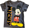 Picture of Disney Youth Boys T Shirt Standing Mickey, Black Heather Dark Gray