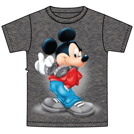 Picture of Disney Youth T-Shirt Mickey Music, Black Heather