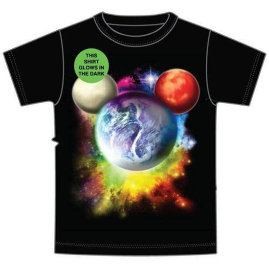 Picture of Disney Mickey Mouse Planet Kids T Shirt Black Small