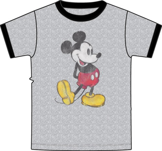Picture of Disney Boys Ringer T Shirt Nostalgia Mickey, Grey Heather
