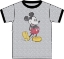 Picture of Disney Boys Ringer T Shirt Nostalgia Mickey, Grey Heather