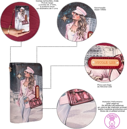 Picture of Nicole Lee Amanda Bifold Wallet with Detachable Wristlet Strap