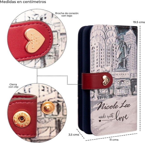 Picture of Nicole Lee Amanda Bifold Wallet with Detachable Wristlet Strap