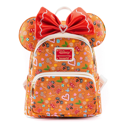 Picture of Disney Loungefly Mini Backpack - Gingerbread Mickey And Minnie Mouse Mini Backpack With Ears Headband