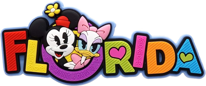 Picture of Disney Minnie & Daisy Florida Name Drop Soft Touch PVC Magnet