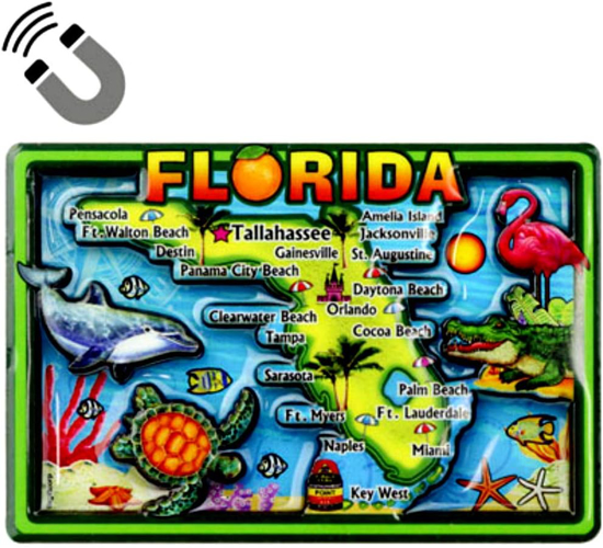 Picture of Florida Map Dual Layer MDF Magnet 2.25" x 3.5"