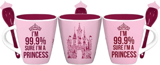 Picture of Disney 99% Sure I'm a Princess with castle 11oz Mug w/Spoon, Pink