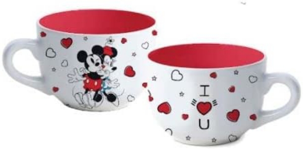 Picture of Disney Mickey and Minnie Mouse I Love You 29oz Soup Mug