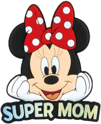 Picture of Disney Minnie Mouse Head Red Bow Polka Dot Super Mom Magnet
