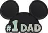 Picture of Disney Mickey Mouse Ears #1 Dad Soft Touch PVC Magnet
