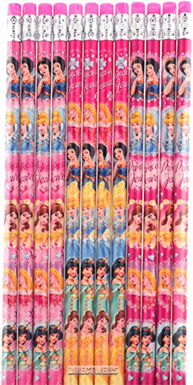 Picture of Disney Princess Authentic Licensed 12 Wood Pencils Pack