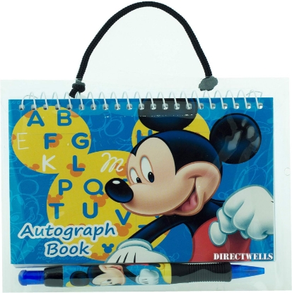 Picture of Disney Mickey Mouse Blue Autograph Book with 1 Retractable Pen