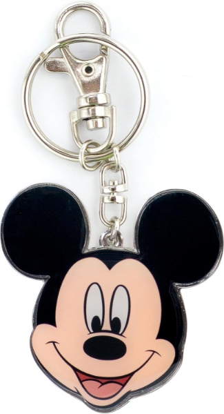 Picture of Disney Mickey Mouse Two Sided Colored Pewter Key Ring Black