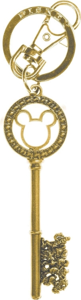 Picture of Disney Gold Master Key with Gem Beads Pewter Key Ring
