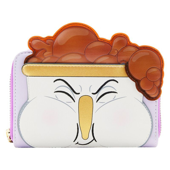 Picture of Disney Loungefly Beauty and the Beast Chip Bubbles Zip Around Wallet