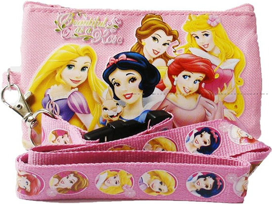 Picture of Disney Princess and Tangle Lanyard with Coin Purse 'Beautiful as a Rose"