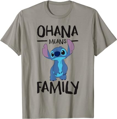 Picture of Disney Stitch Ohana Means Family T-Shirt Small