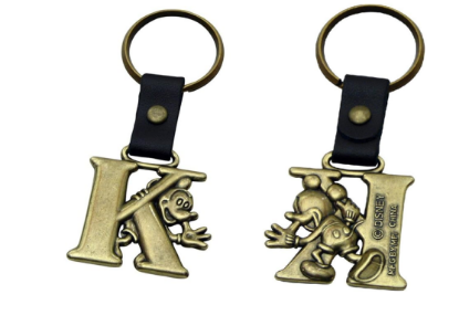 Picture of Disney Mickey Mouse Letter K Brass Keychain