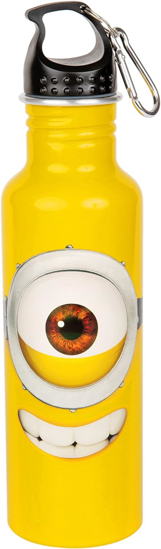 Picture of Disney Just Smile Big Face Minion Aluminum Bottle Wide Mouth, Yellow