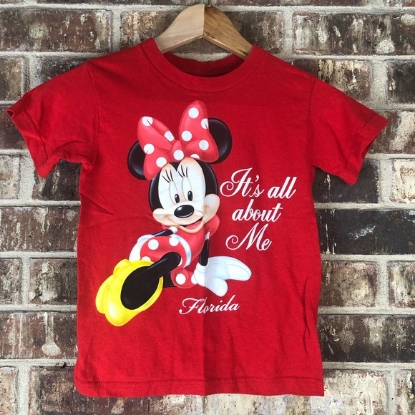 Picture of Disney Toddler Girls All About Me Minnie Florida Name Drop Red T Shirt