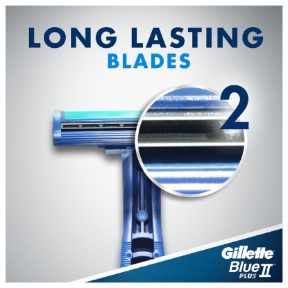 Picture of Gillette Blue II Plus Pivot Razors 2pk