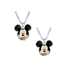 Picture of Mickey Mouse Cartoon Character Face Glass Domed Metal Pendant Necklace