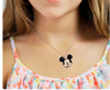 Picture of Mickey Mouse Cartoon Character Face Glass Domed Metal Pendant Necklace