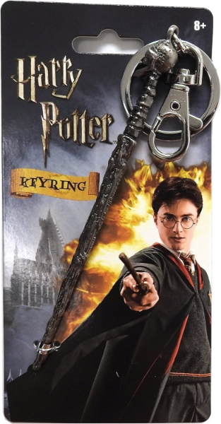 Picture of Harry Potter Death Eater Wand Pewter Key Ring Key Accessory, Silver