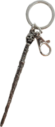 Picture of Harry Potter Death Eater Wand Pewter Key Ring Key Accessory, Silver