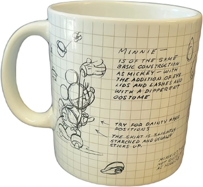Picture of Disney Sketch Stoneware Coffee Jumbo Mug, Mickey Mouse and Minnie Mouse Sketchbook Mugs, (Minnie Mouse)