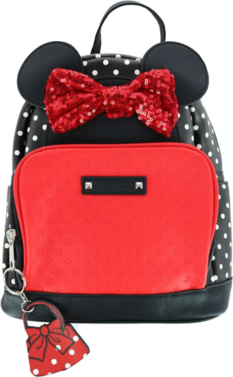 Picture of Disney Minnie 10 inch Mini Deluxe Eyes Backpack with 1 Front Pocket, Women's