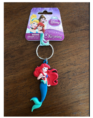 Picture of Disney Ariel Soft Touch PVC Key Ring,Multi-colored